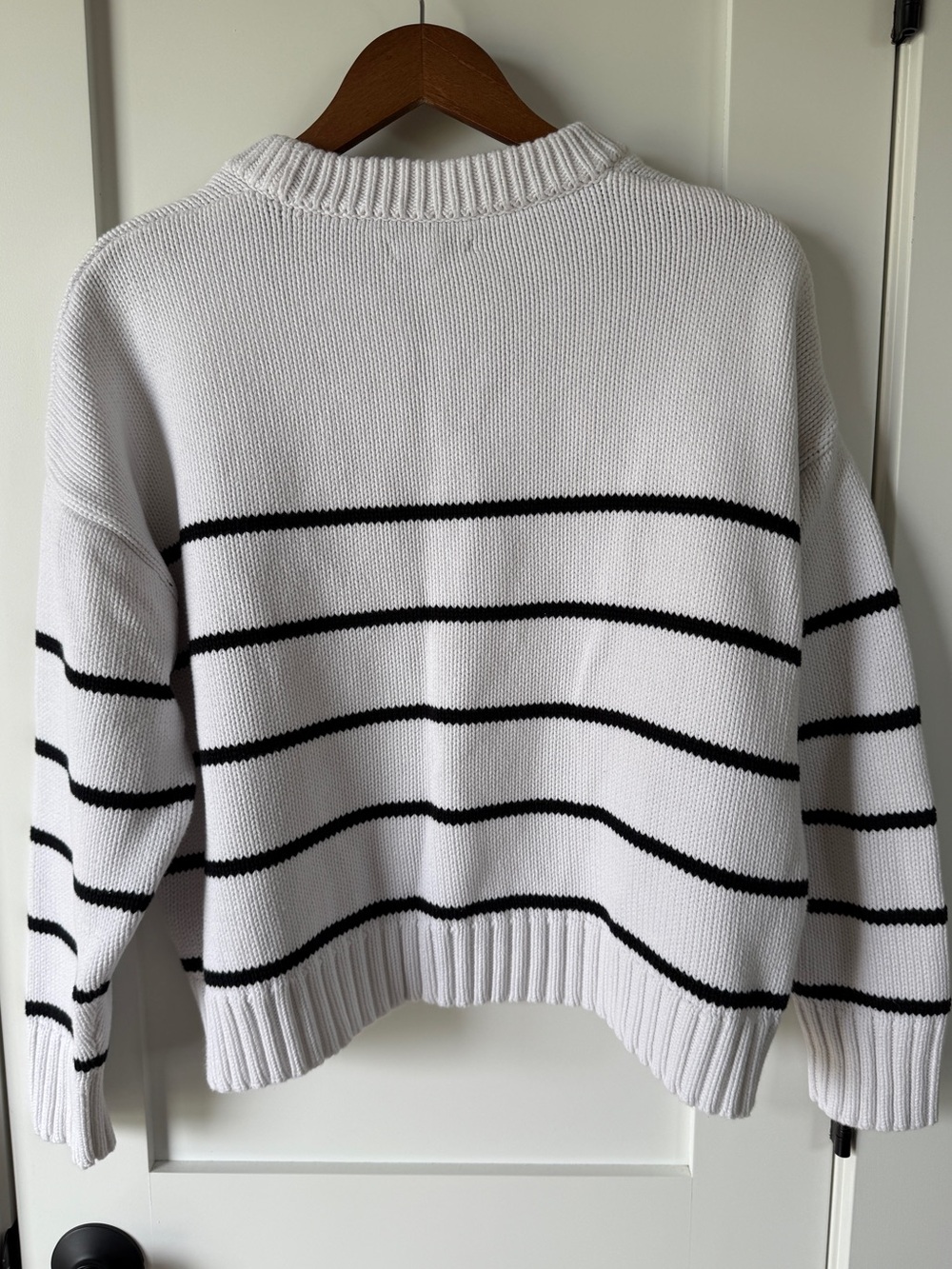 Quince 100% Organic Cotton Striped Crew Sweater - Picture 5 of 6